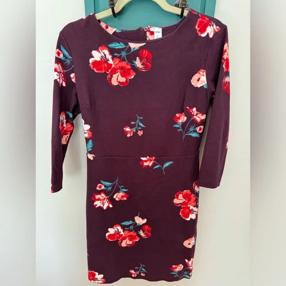 old navy purple floral dress NEW Old Navy Womens Purple Floral A Frame Swing Dress Size Small TALL  Lined